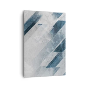 Obraz na plátně - Prostorová kompozice – pohyb šedé - 70x100 cm