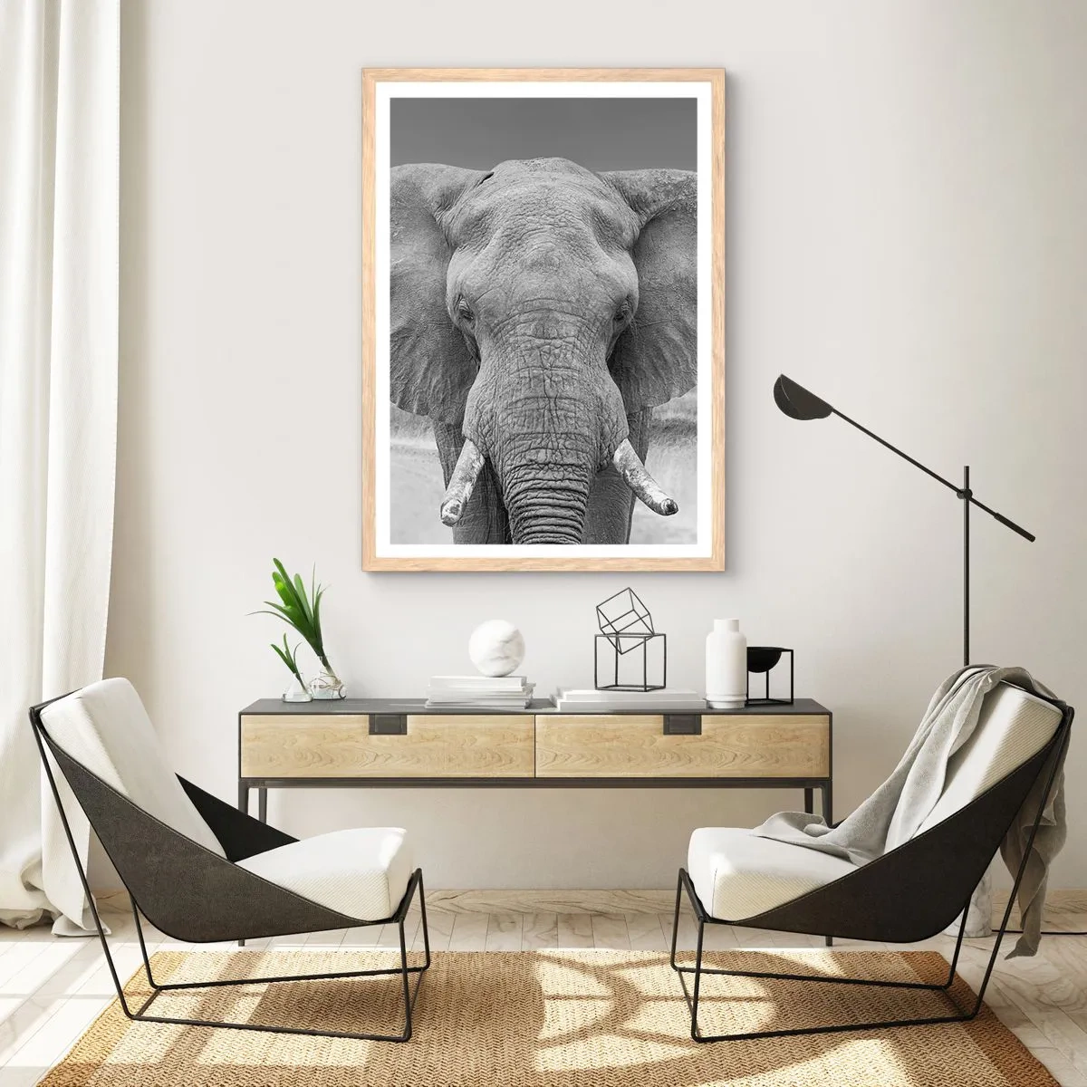 Plakát v rámu světlý dub - Vítejte v mém světě - 70x100 cm