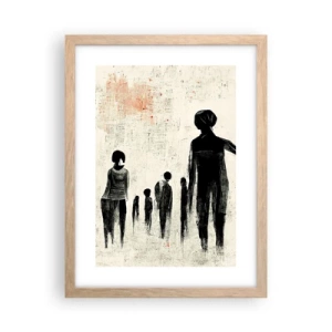 Plakát v rámu světlý dub - Proti samotě - 30x40 cm