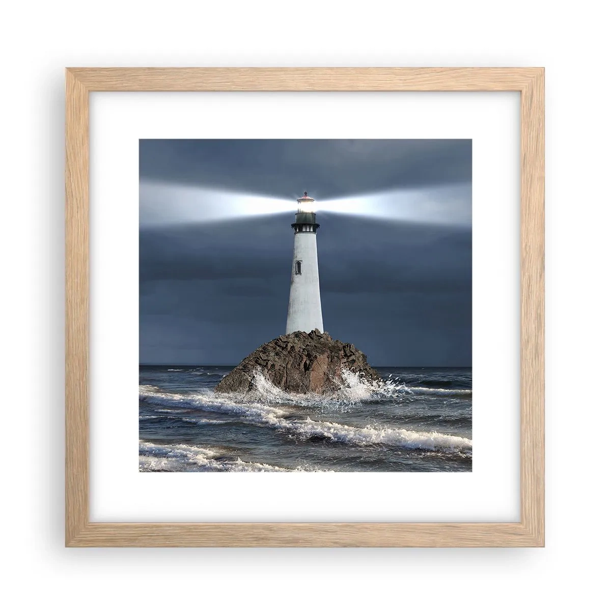 Plakát v rámu světlý dub - Zde…zde…tady! - 30x30 cm