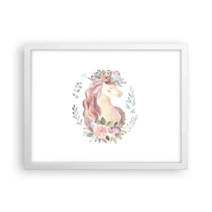 Plakát v bílém rámu - Pozvánka do říše pohádek - 40x30 cm