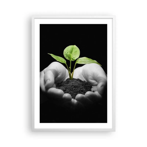 Plakát v bílém rámu - Miluji přírodu, chráním ji - 50x70 cm