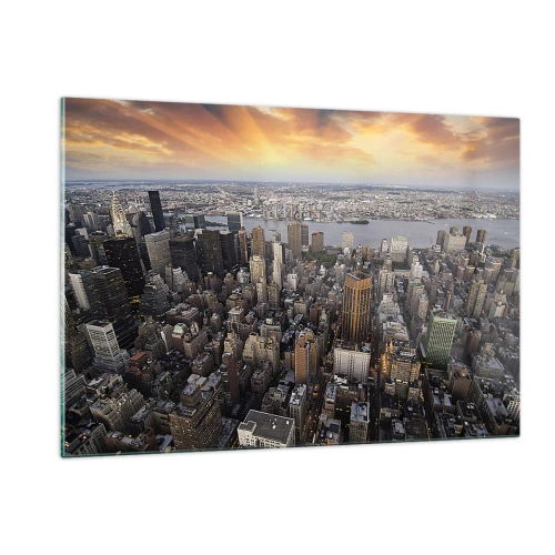 Obraz na skle - Bušící srdce naší doby - 120x80 cm