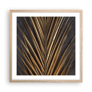 Plakát v rámu světlý dub - Zlato tropů - 50x50 cm