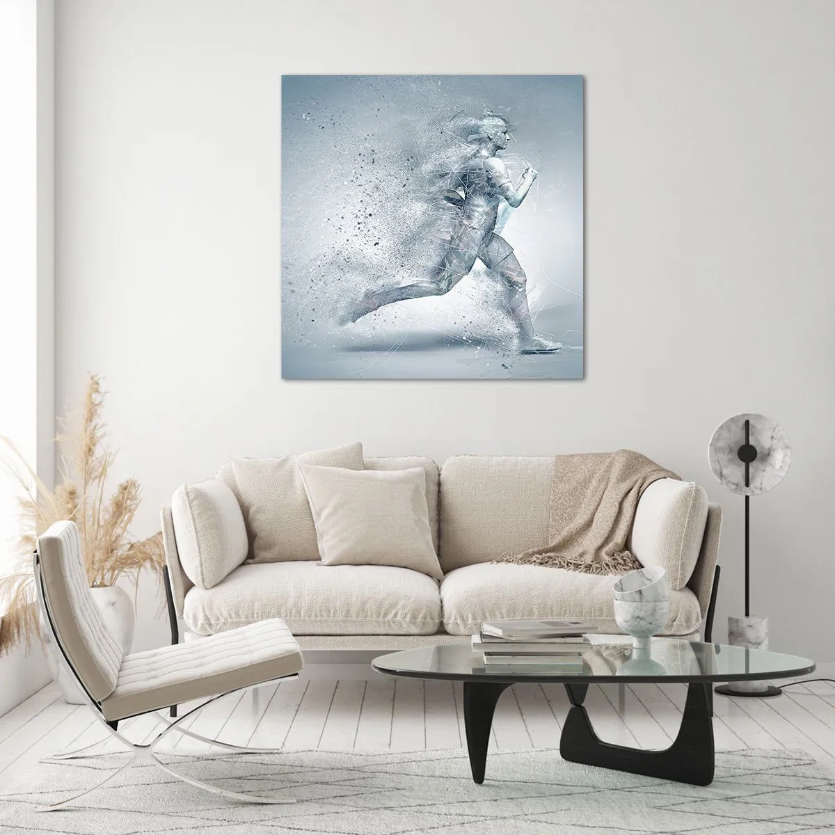 Obraz na skle - Energie krystalicky čistá - 70x70 cm