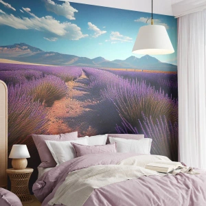 Fototapeta Premium Sand - Voňavá pole - Levandule, Horizont, Krajina - 100x70 cm