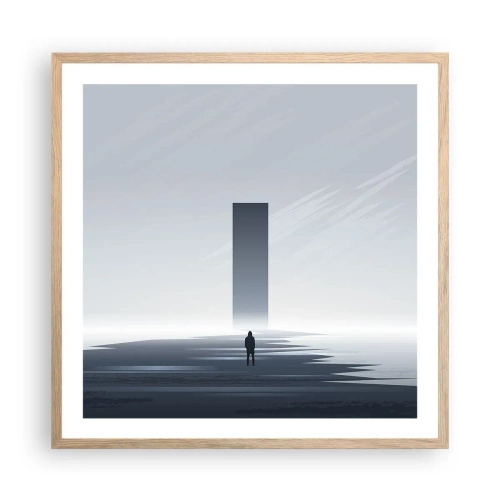 Plakát v rámu světlý dub - Příležitost nebo hrozba? - 60x60 cm