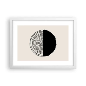 Plakát v bílém rámu - Půl na půl - 40x30 cm