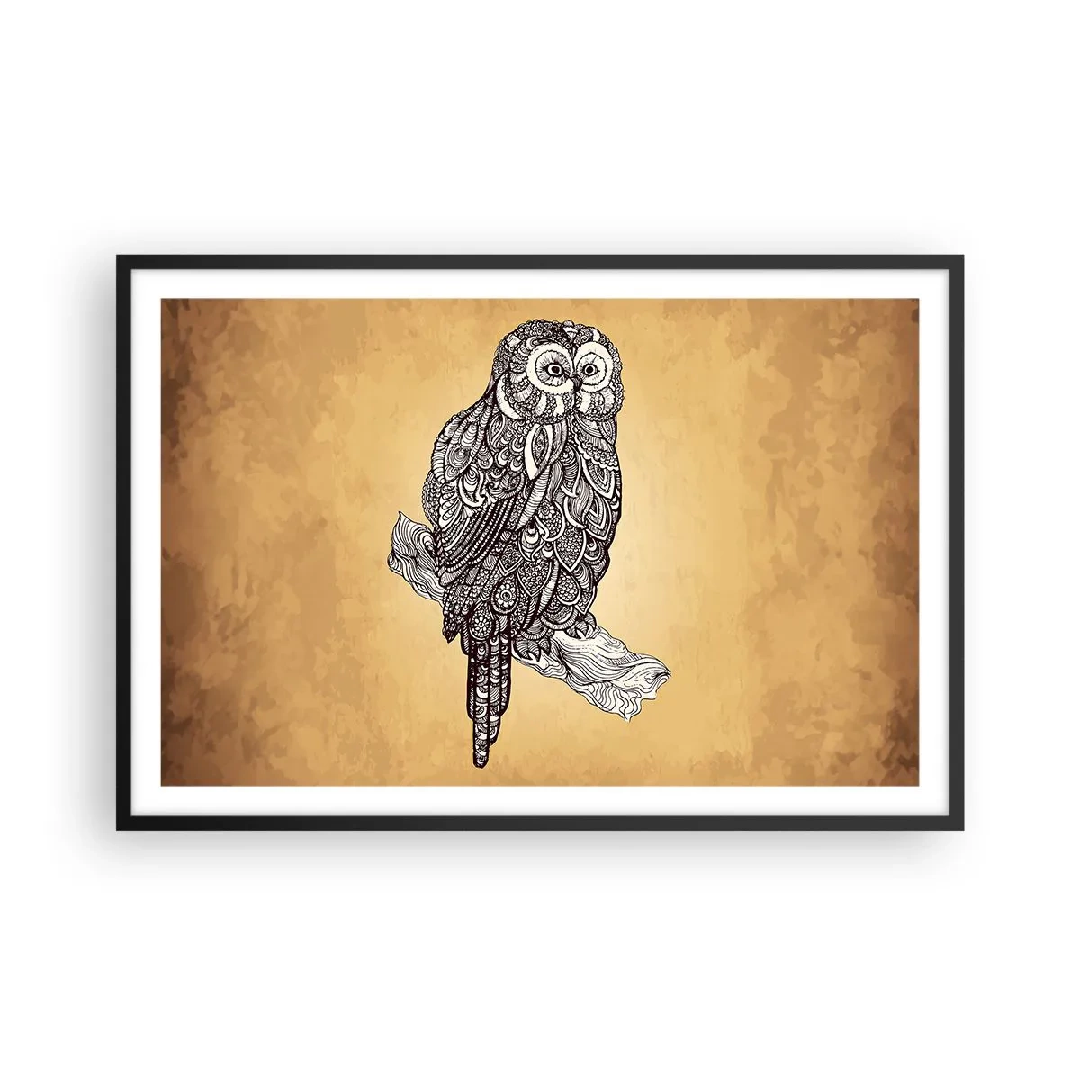 Plakát v černém rámu - Mistrovské ornamenty moudrosti - 91x61 cm