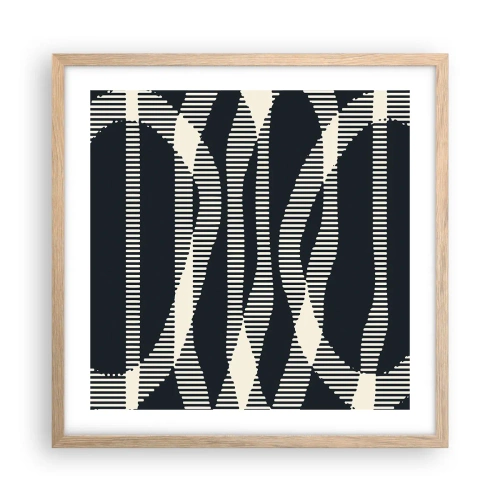 Plakát v rámu světlý dub - Pokus o prolomení temnoty - 50x50 cm