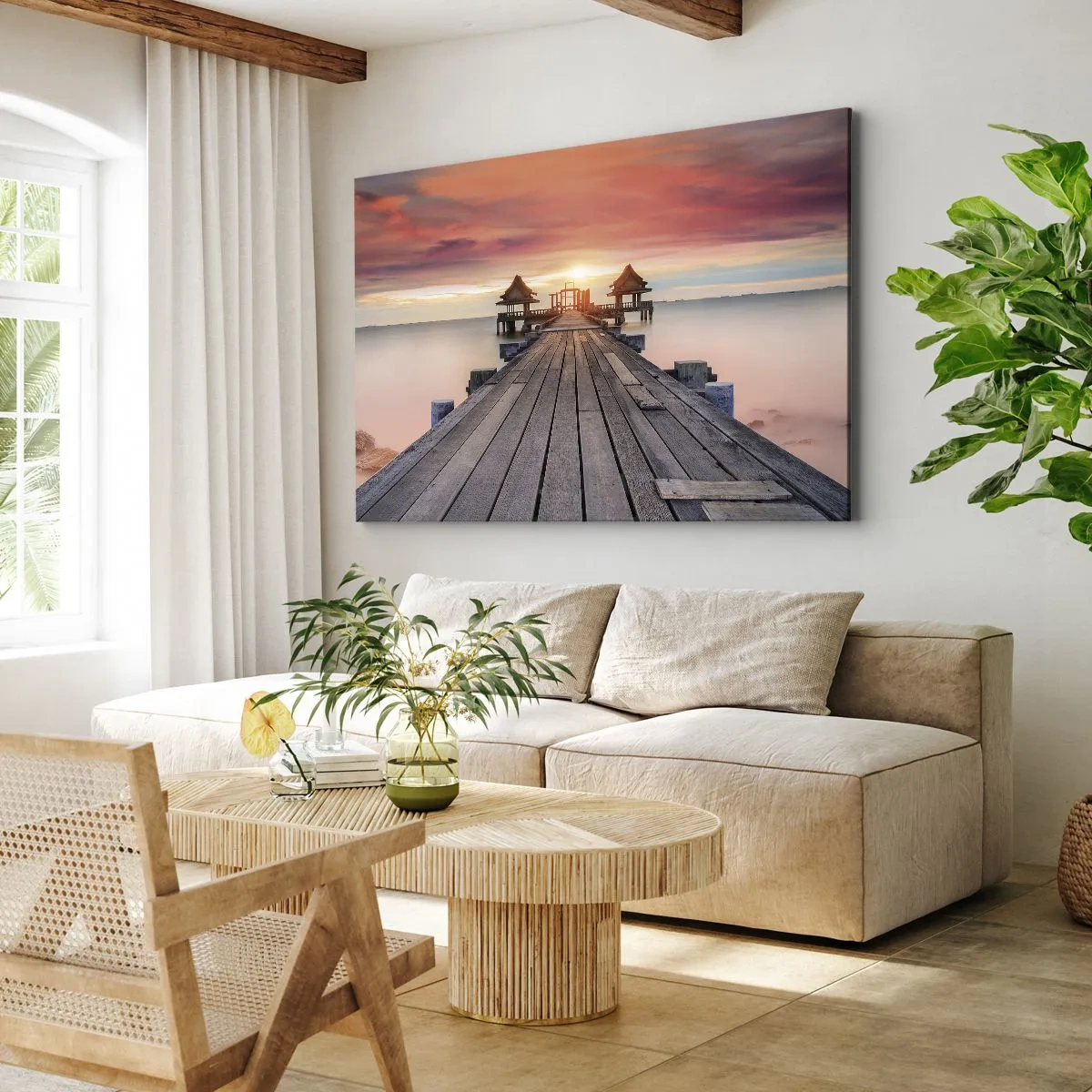 Obraz na plátně - Západ na východě - 70x50 cm