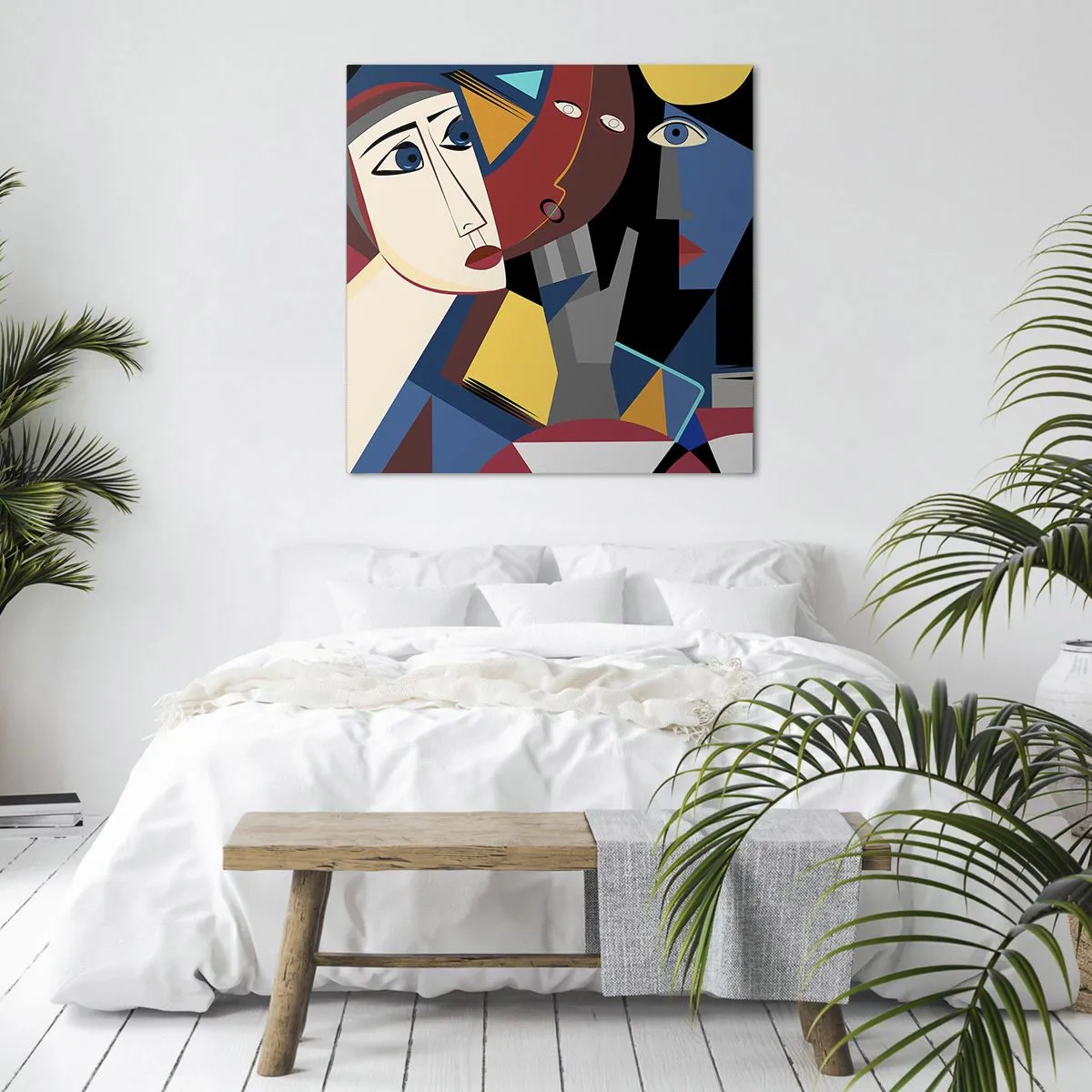 Obraz na plátně - Konverzace kubistů - 40x40 cm