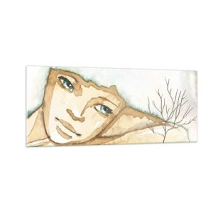 Obraz na skle - Strom poezie vyrůstá z ticha - 100x40 cm