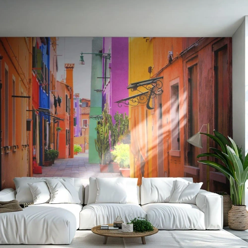 Fototapeta Premium Sand - Duhová ulička - Město, Benátky, Architektura - 150x105 cm