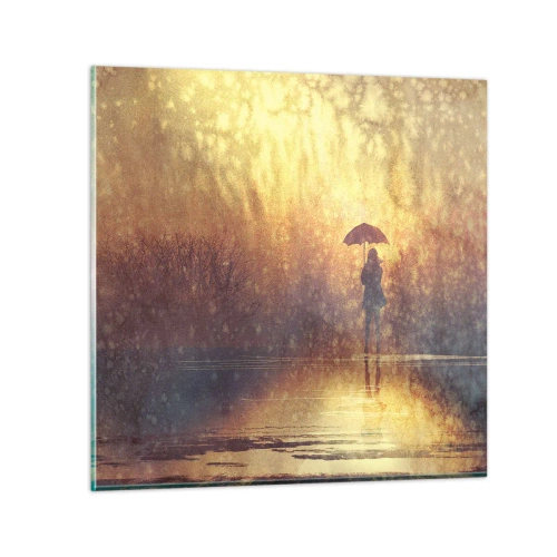 Obraz na skle - Cítím, že se na mě někdo dívá - 50x50 cm