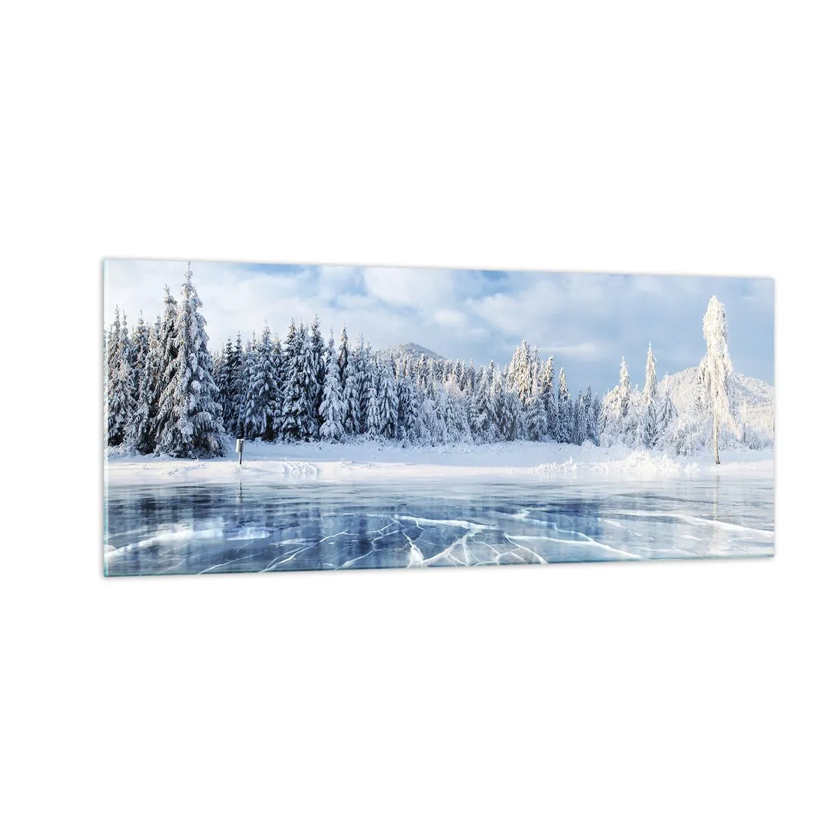 Obraz na skle - Oslnivý a krystalický pohled - 100x40 cm