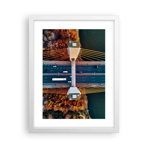 Plakát v bílém rámu - Za vodami, za lesy - 30x40 cm