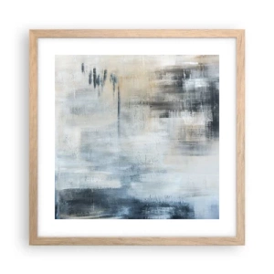 Plakát v rámu světlý dub - Za závojem modré - 40x40 cm