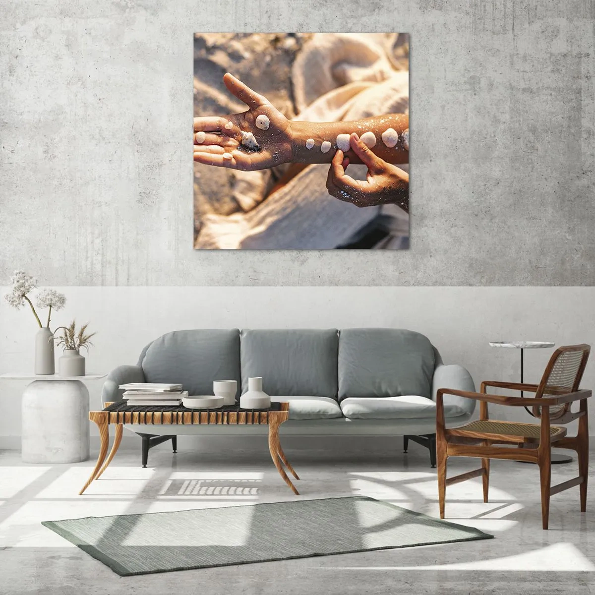 Obraz na skle - Krása na dosah - 60x60 cm