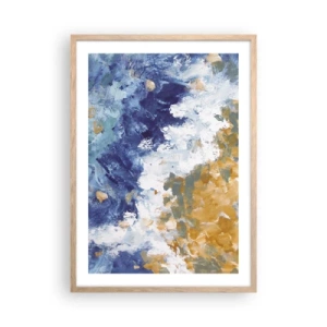 Plakát v rámu světlý dub - Tanec živlů - 50x70 cm