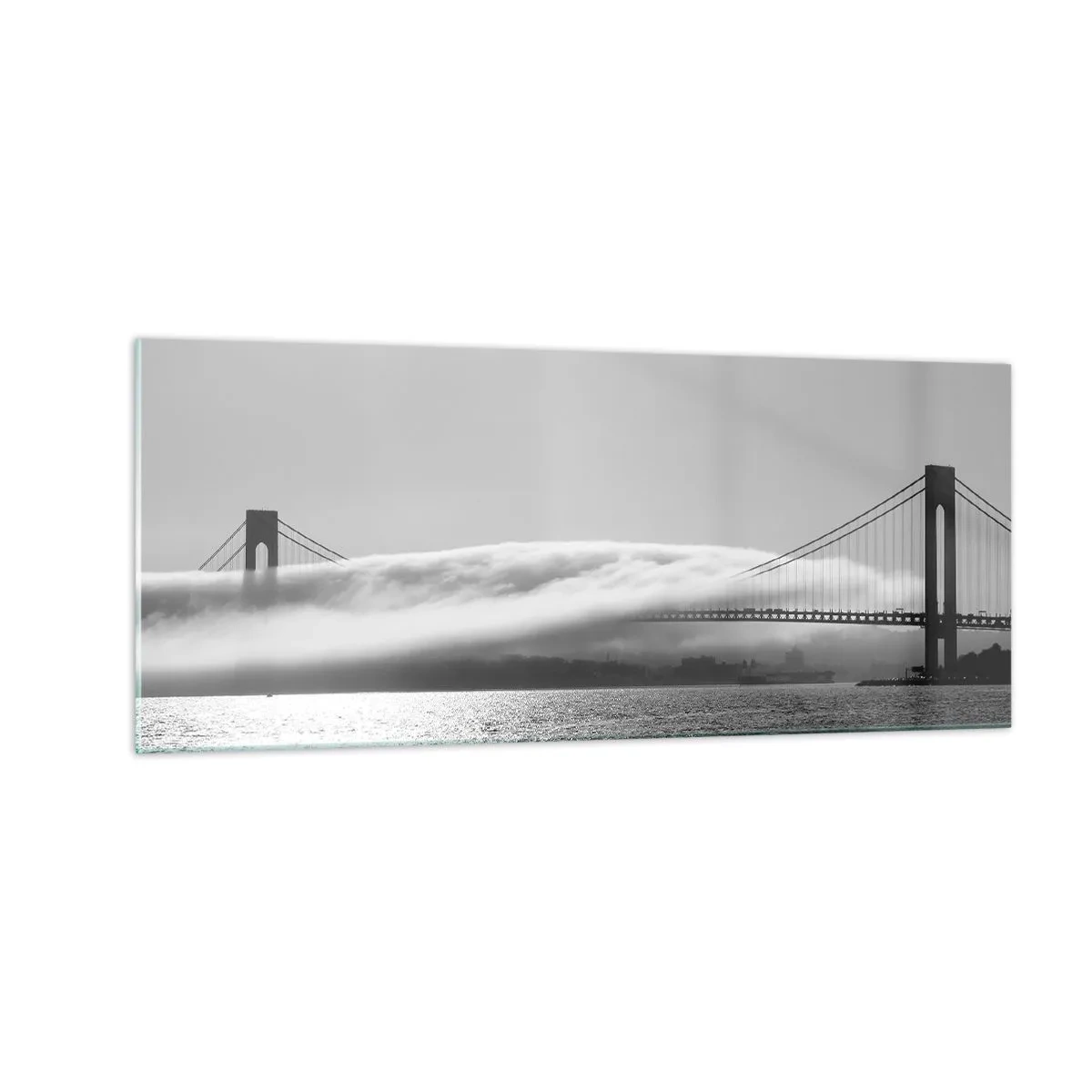 Obraz na skle - Proplout Zlatou bránou - 100x40 cm