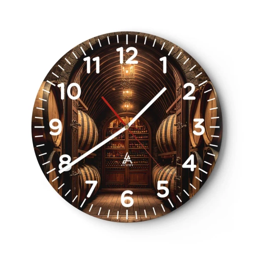 Nástěnné hodiny - Nádherný sklep - 30x30 cm
