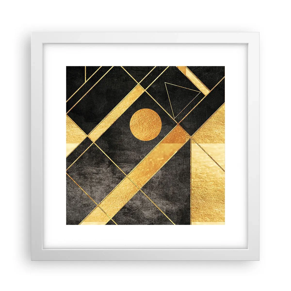 Plakát v bílém rámu - Slunce pouště - 30x30 cm