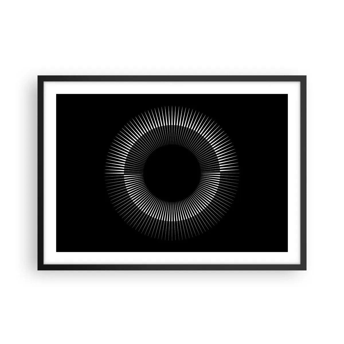 Plakát v černém rámu - Černé slunce - 70x50 cm