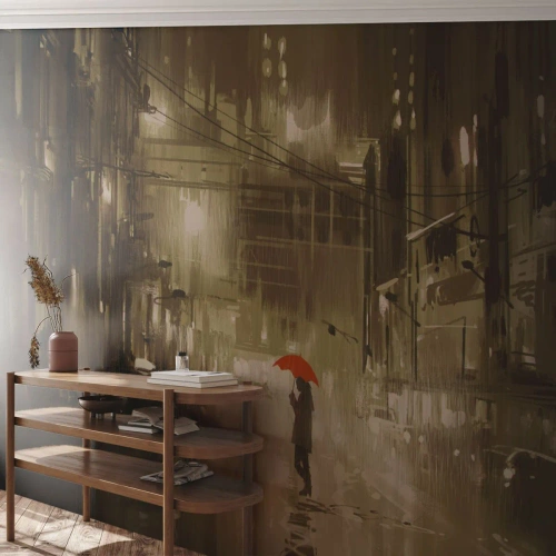 Fototapeta Standard Eco - Sama, ale ne osamělá - Město, Žena, Architektura - 400x280 cm