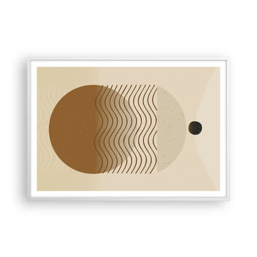 Plakát v bílém rámu - O původu geometrických obrazců - 100x70 cm