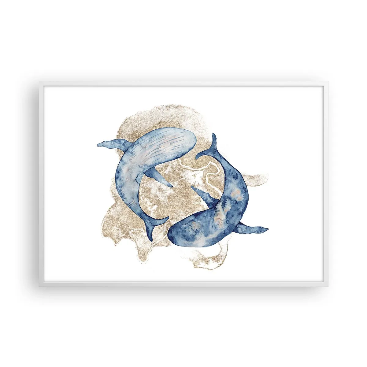 Plakát v bílém rámu - Přátelství nebo láska? - 100x70 cm