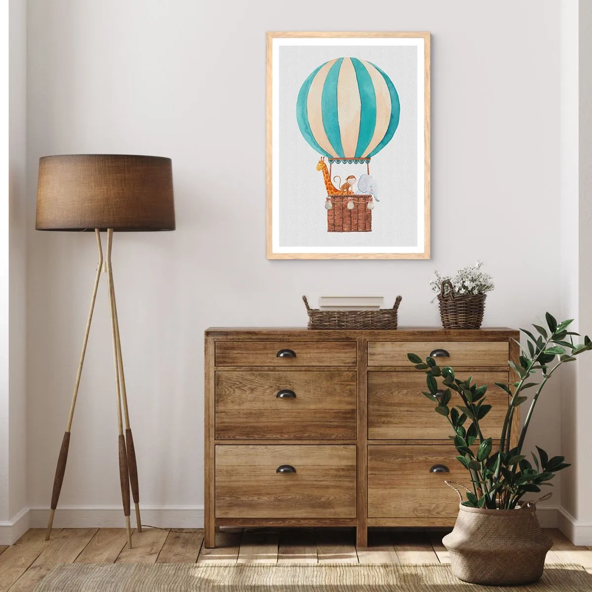 Plakát v rámu světlý dub - Fantastický výlet - 61x91 cm