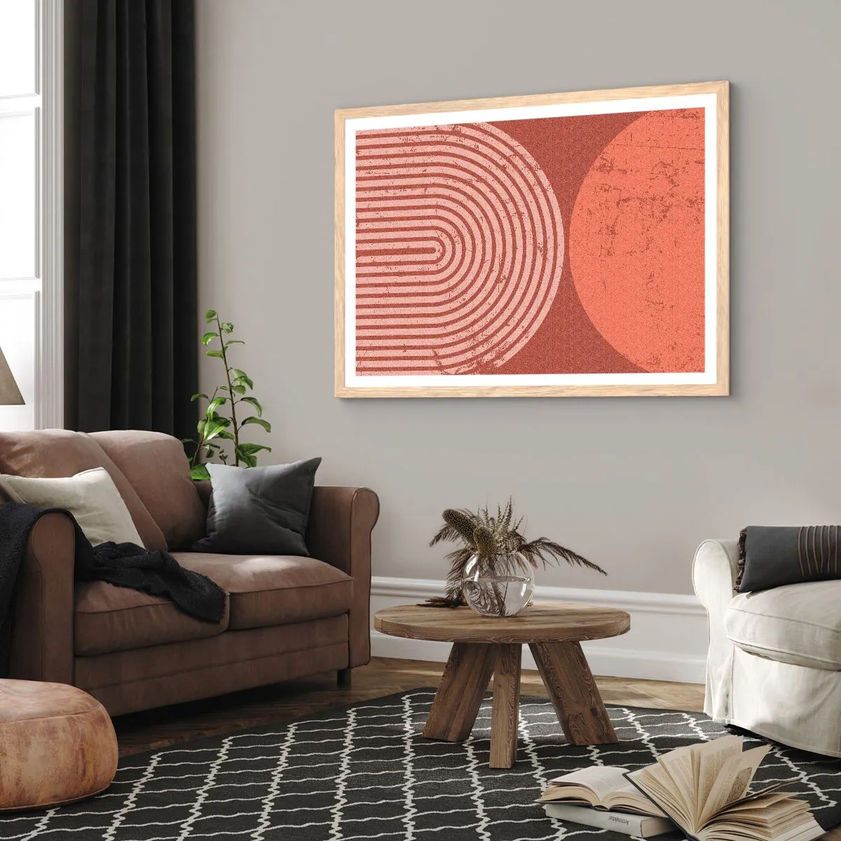 Plakát v rámu světlý dub - Blízký vztah - 91x61 cm