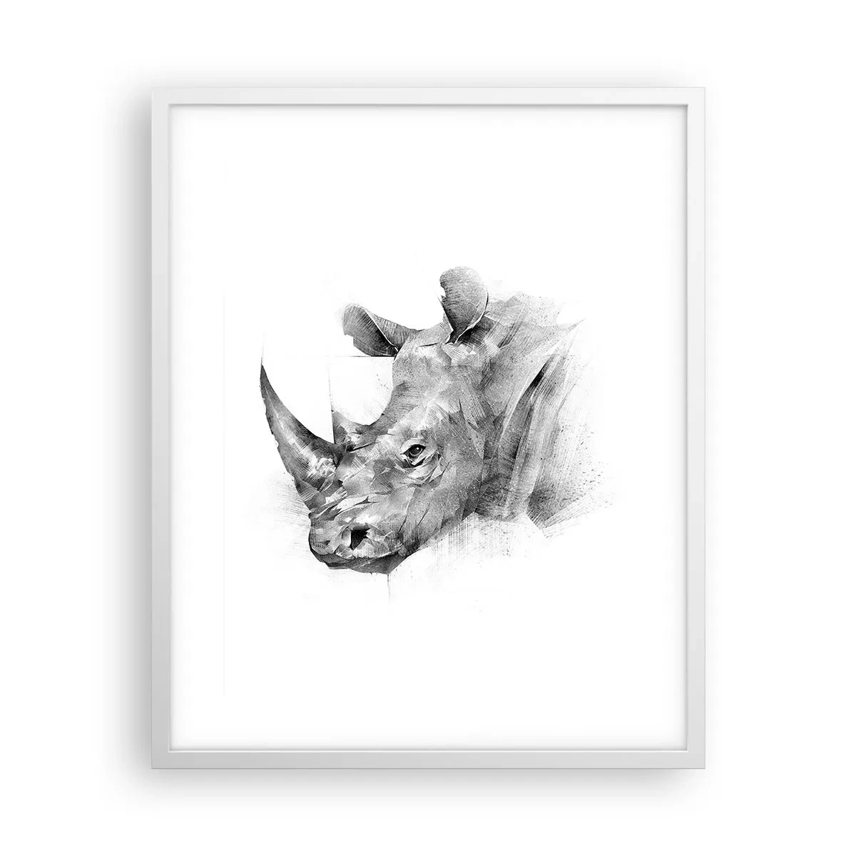 Plakát v bílém rámu - Africký portrét - 40x50 cm