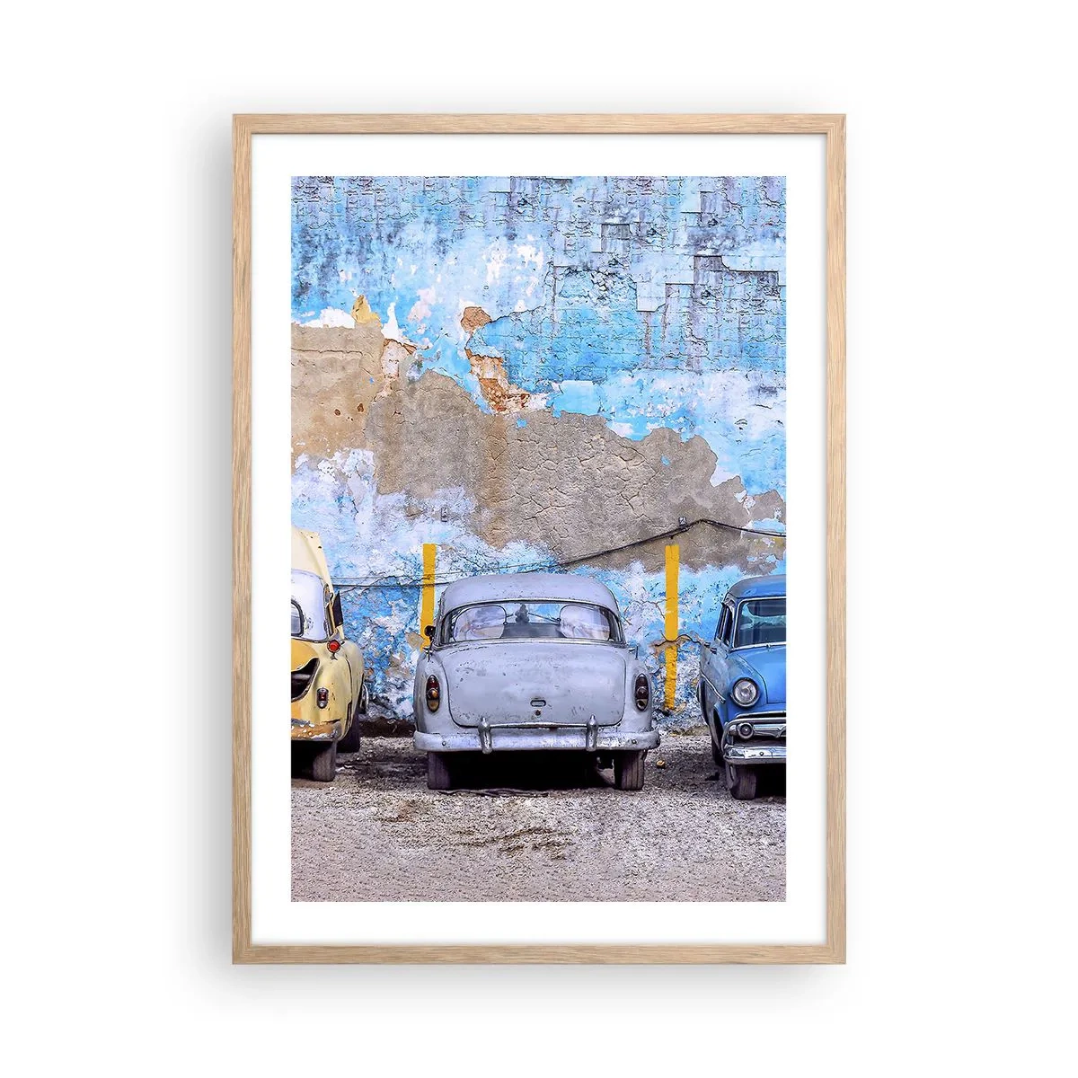 Plakát v rámu světlý dub - Setkání veteránů - 50x70 cm