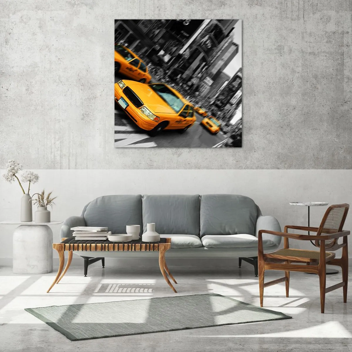 Obraz na skle - Newyorské kapky slunce - 50x50 cm