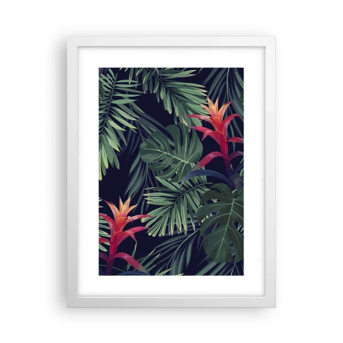 Plakát v bílém rámu - Vzplanout v zeleném - 30x40 cm