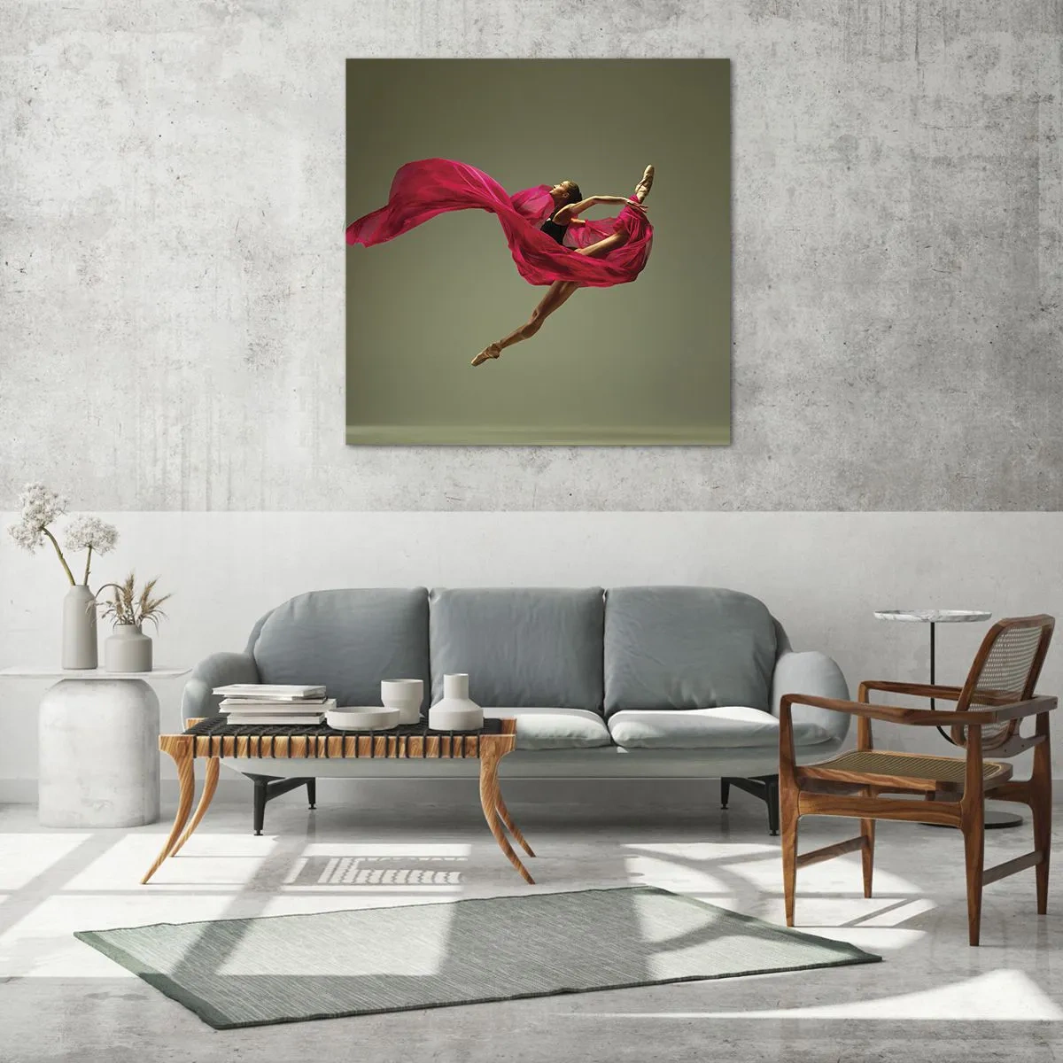 Obraz na skle - Tančící plamen - 60x60 cm