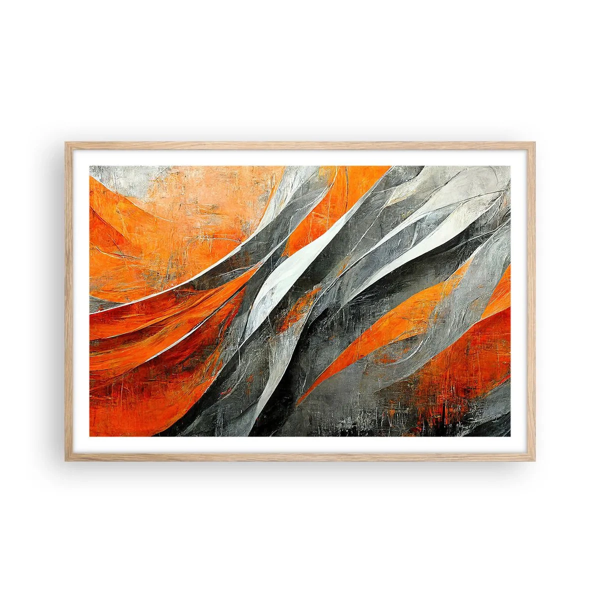 Plakát v rámu světlý dub - Žár a chlad - 91x61 cm