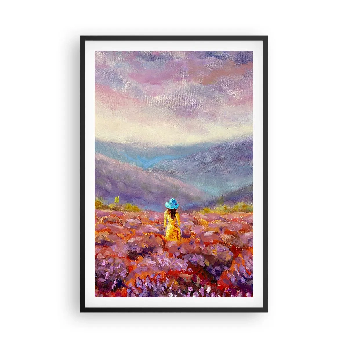Plakát v černém rámu - V levandulovém světě - 61x91 cm