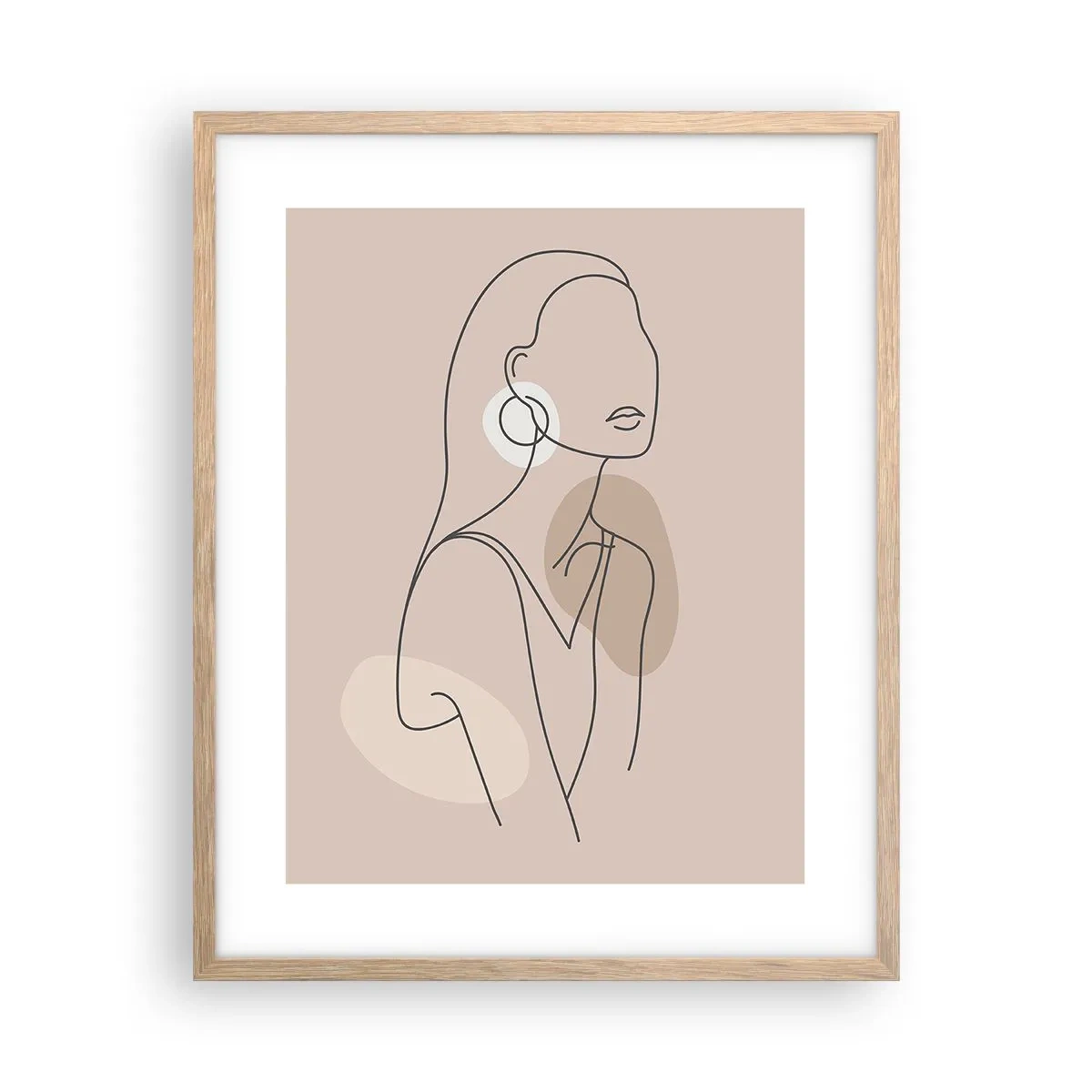 Plakát v rámu světlý dub - Dívčí ikona - 40x50 cm