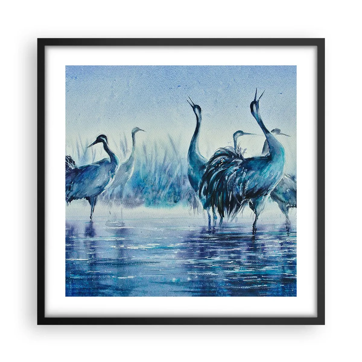 Plakát v černém rámu - Ranní setkání - 50x50 cm