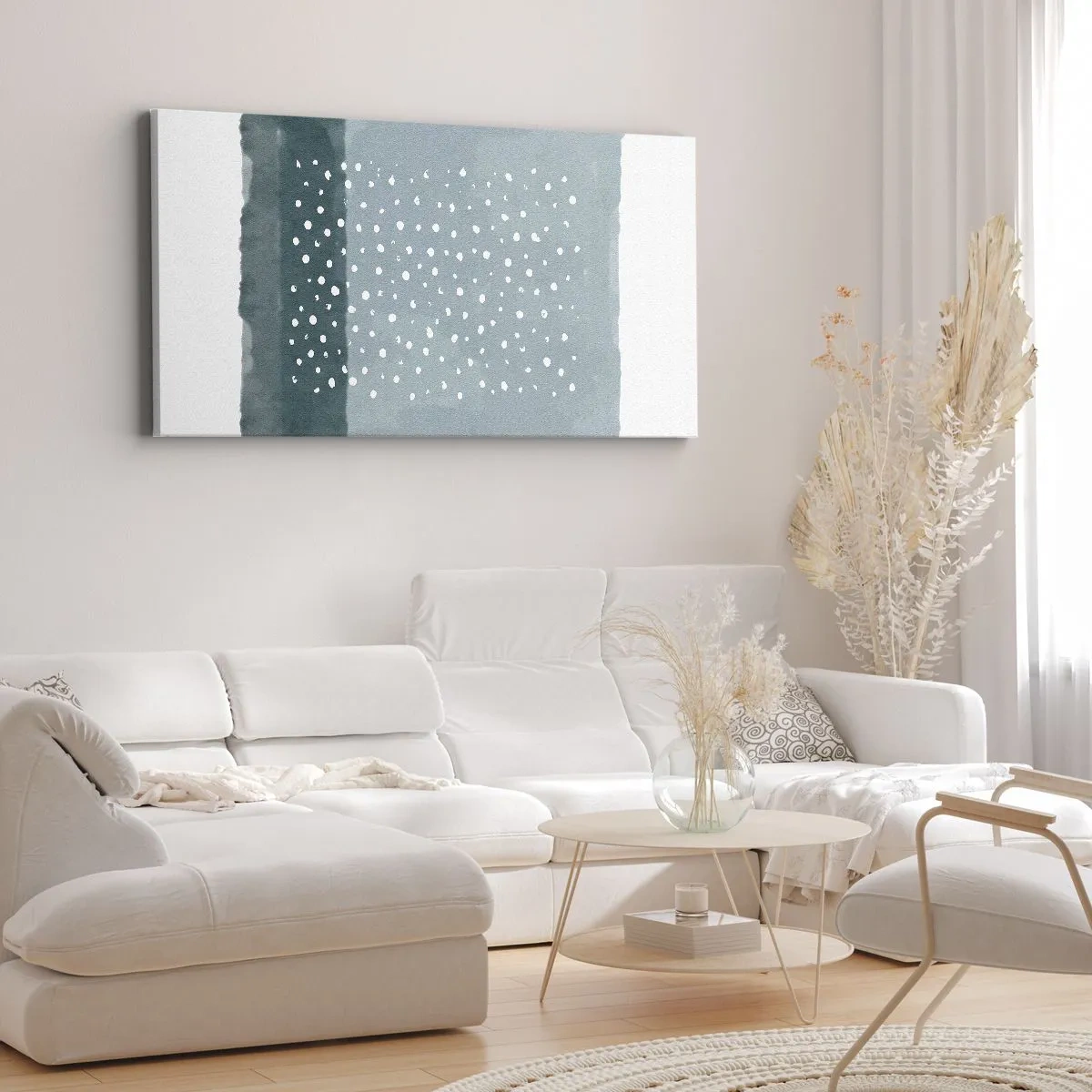 Obraz na plátně - Pěstováno na modři - 100x40 cm