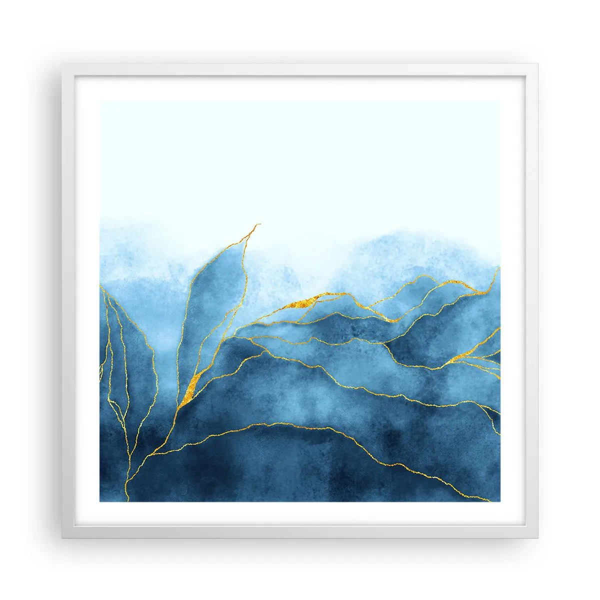 Plakát v bílém rámu - Blankyt ve zlatě - 60x60 cm