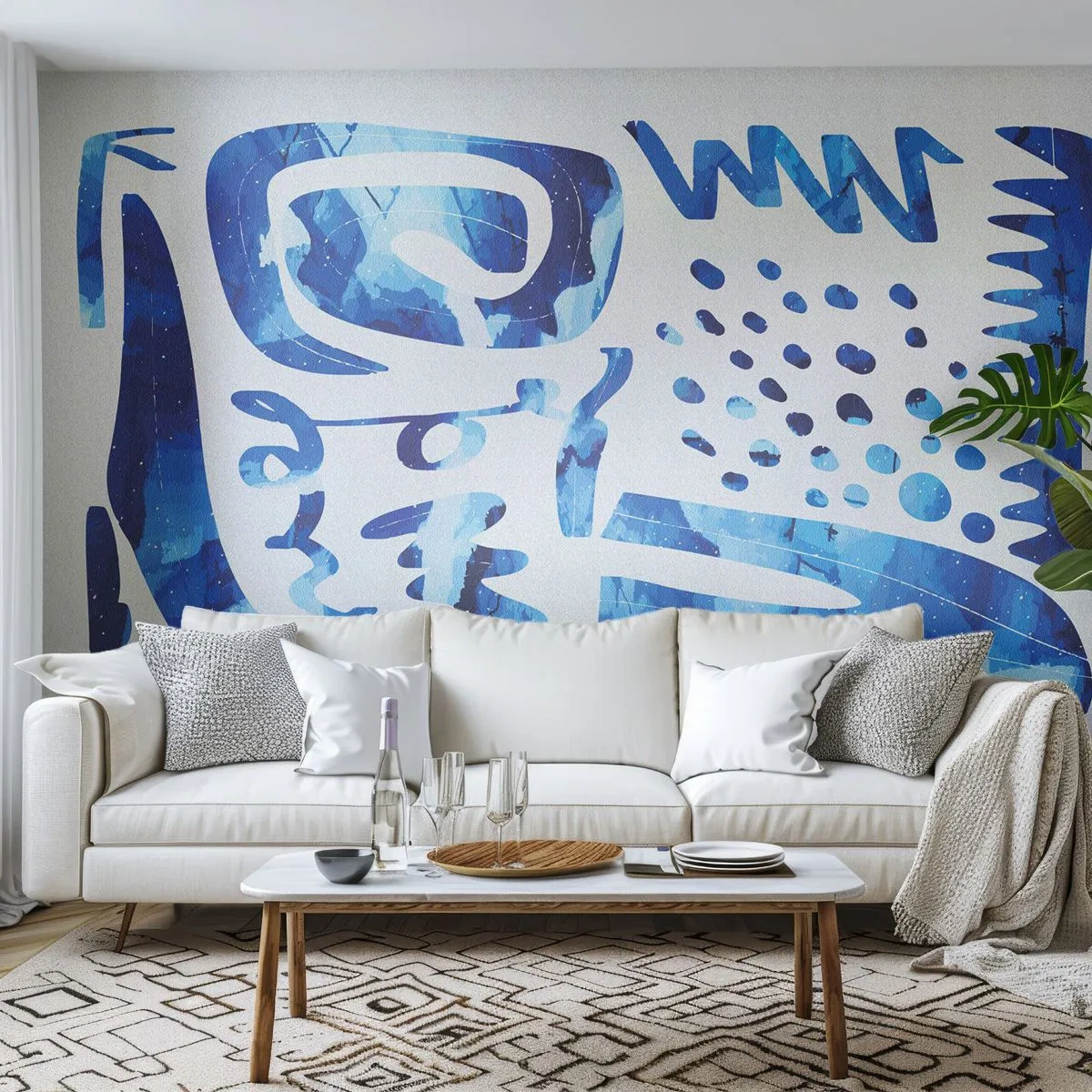 Fototapeta Premium Canvas - Zpět ke kořenům - Boho, Abstrakce, Minimalistický - 500x350 cm