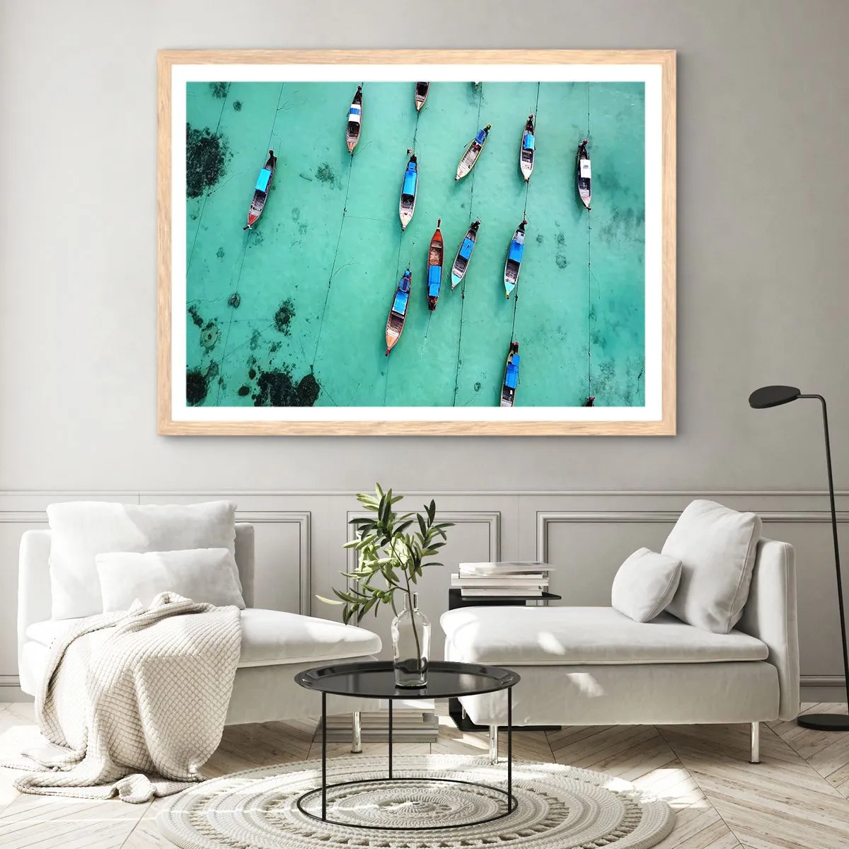 Plakát v rámu světlý dub - V radostném očekávání - 91x61 cm