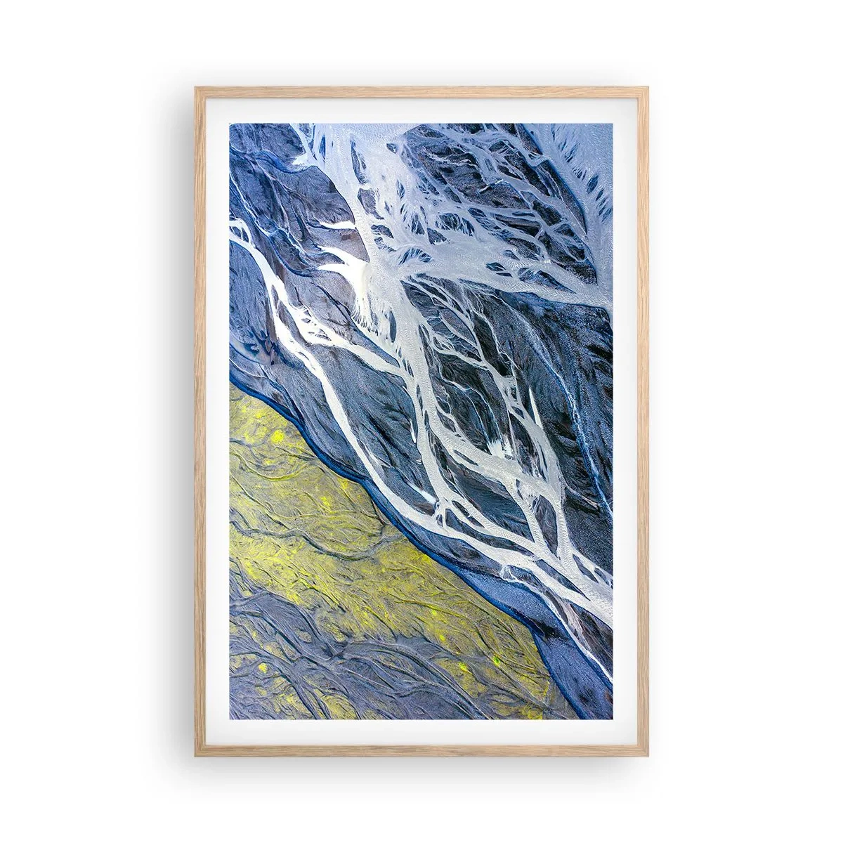 Plakát v rámu světlý dub - Jeskynní malby přírody - 61x91 cm