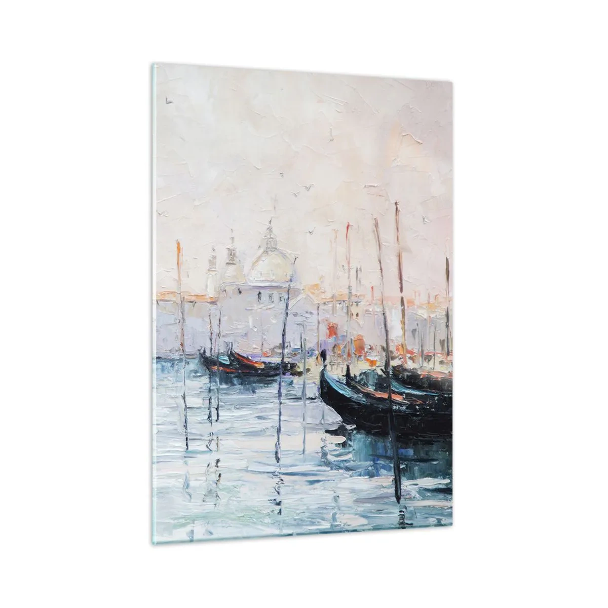Obraz na skle - Za vodou, za mlhou - 50x70 cm