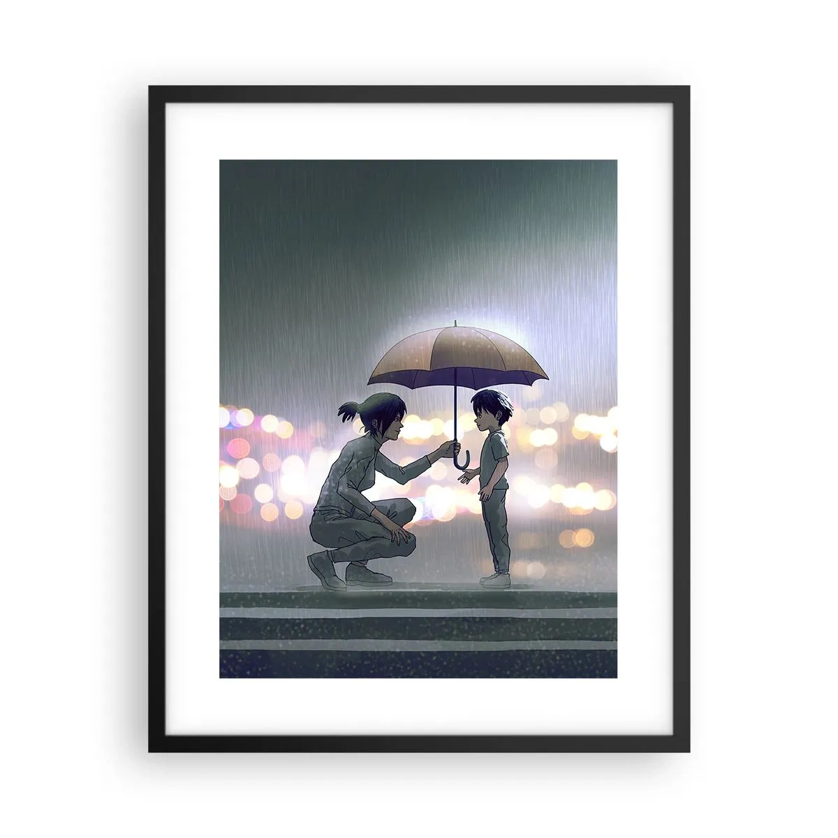 Plakát v černém rámu - A vše je v pořádku - 40x50 cm