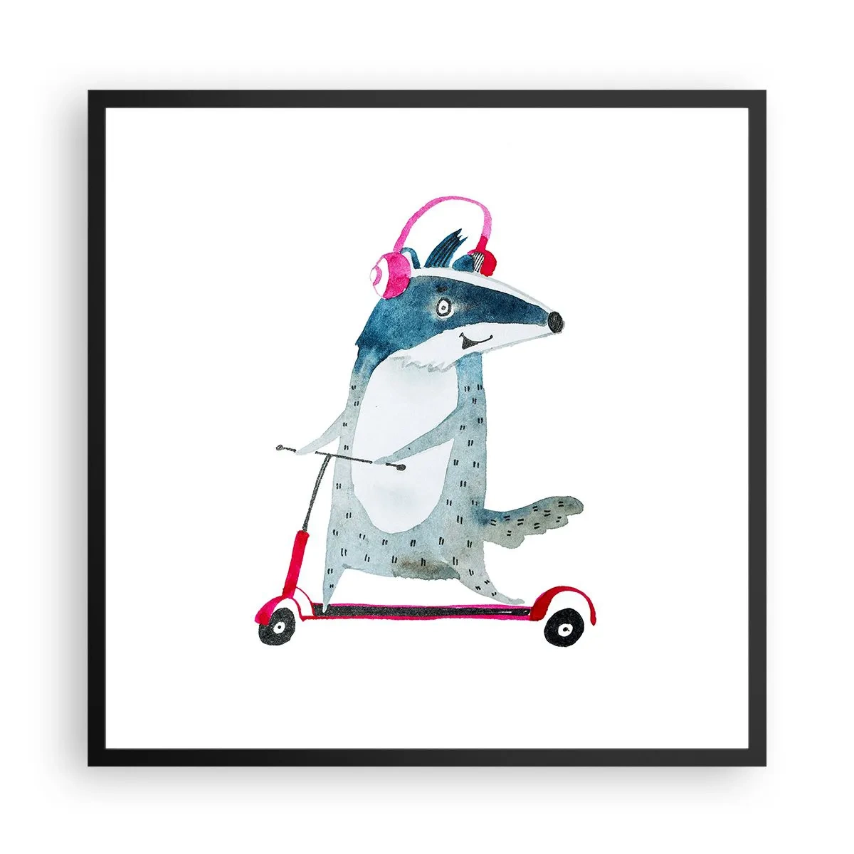 Plakát v černém rámu - Jezevčí radosti - 60x60 cm